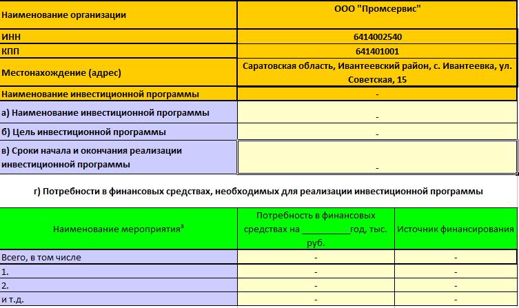 Информация об инвестиционных программах и отчетах об их реализации